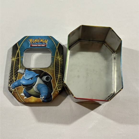 Pokemon TCG EX Power Trio Collectors Storage For Cards Blastoise Tin Only - Picture 1 of 7